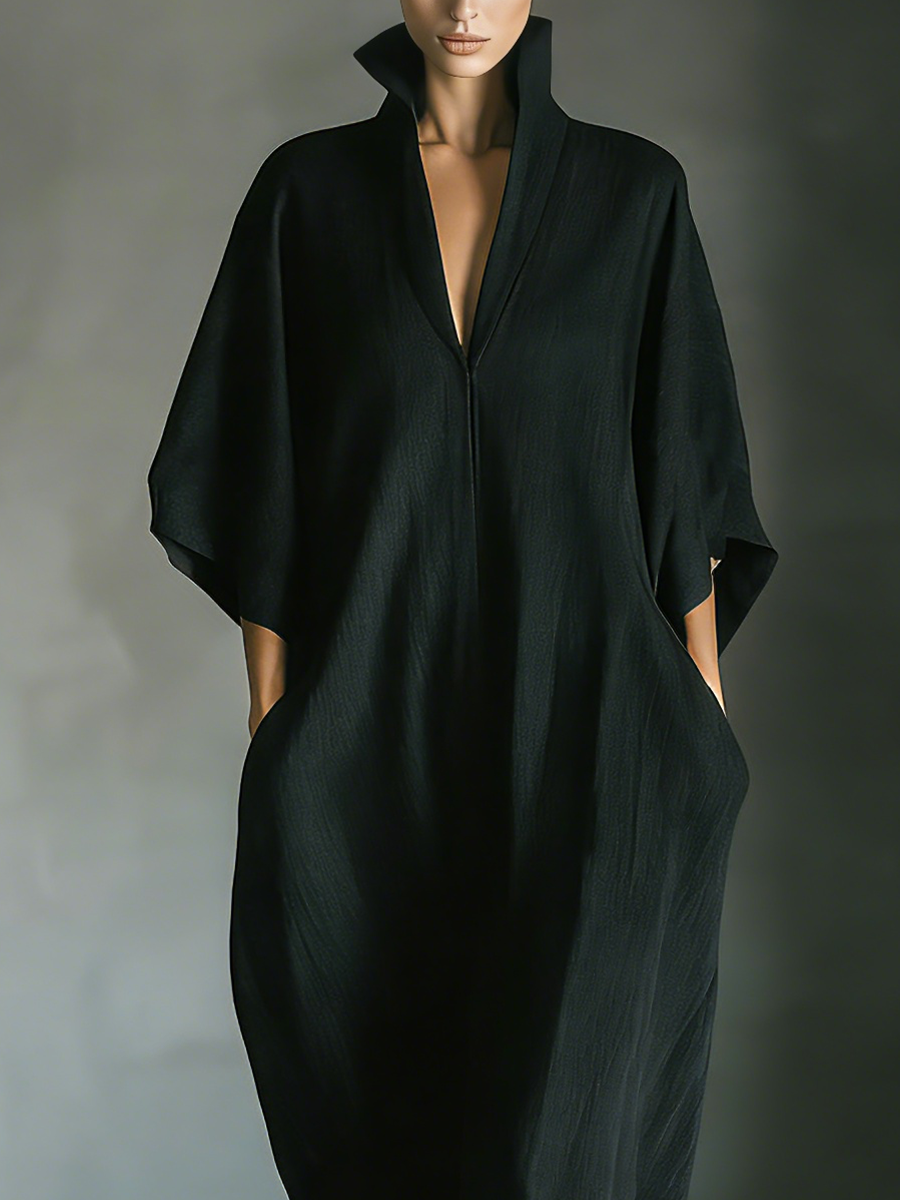 Costanza | Robe Maxi à Décolleté en V et Manches Kimono