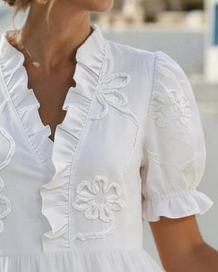 Blossom | Robe à Volants à Décolleté en V