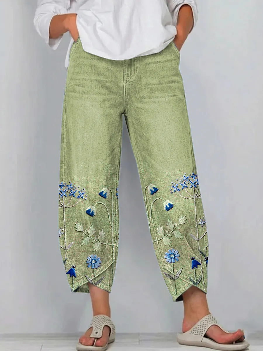 Aileen | Pantalon Fleuri Élégant