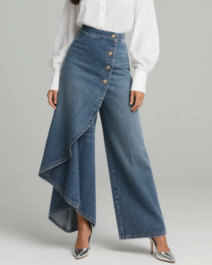 Zoe | Pantalon Wrap en Denim