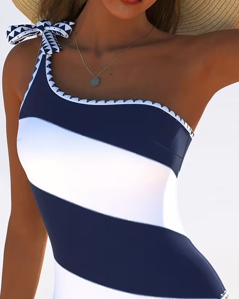 Isabella | Maillot de Bain Une Pièce Rayé