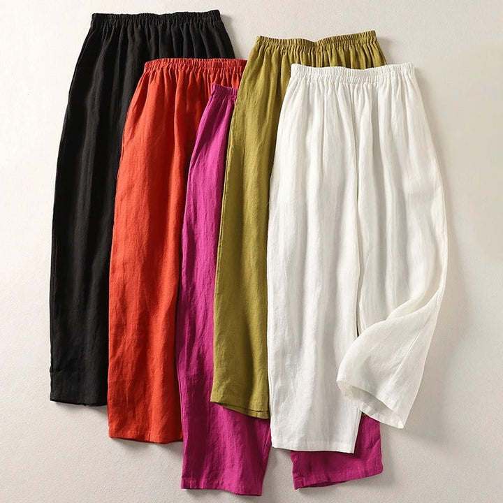 Amalia— Pantalon fluide en coton et lin