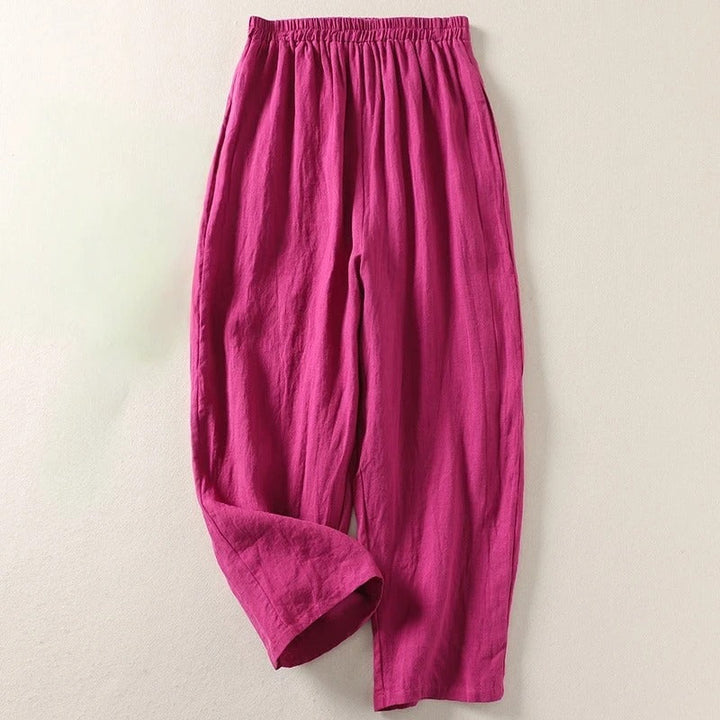 Amalia— Pantalon fluide en coton et lin