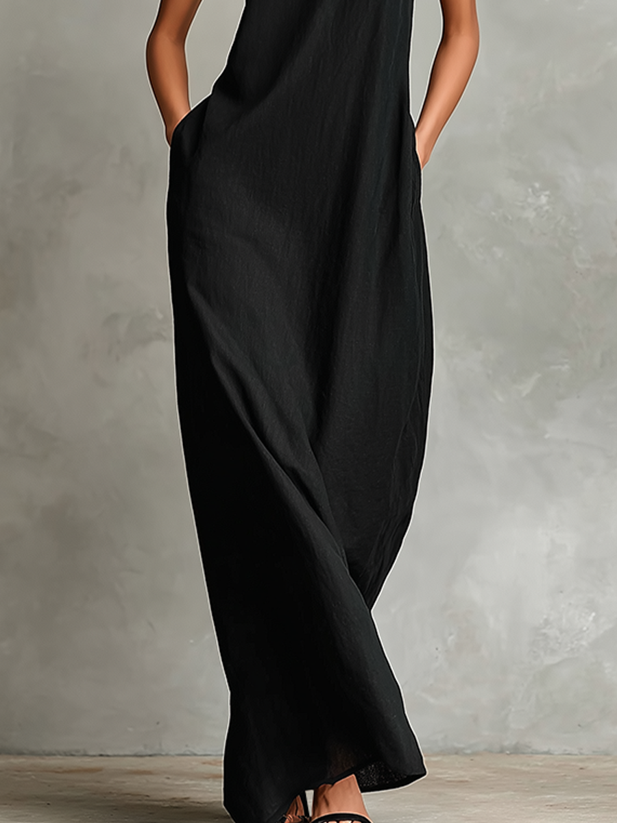 Chiara | Robe Maxi à Col Montant
