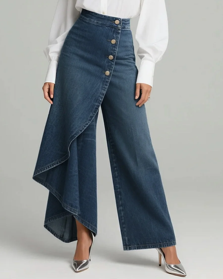 Zoe | Pantalon Wrap en Denim
