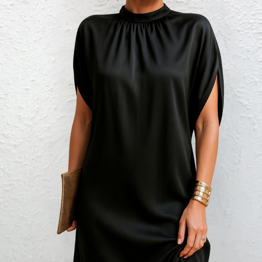 Camile | Robe Noire Épurée