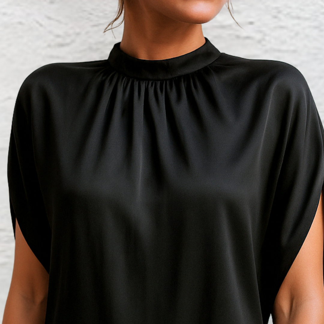 Camile | Robe Noire Épurée