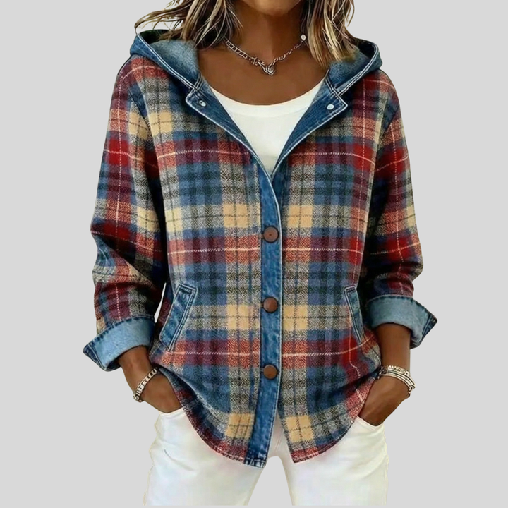 Imogen | Veste à Carreaux avec Capuche