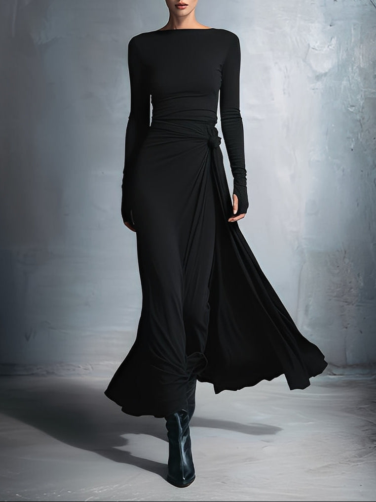 Naomie | Robe Maxi à Nœud Latéral