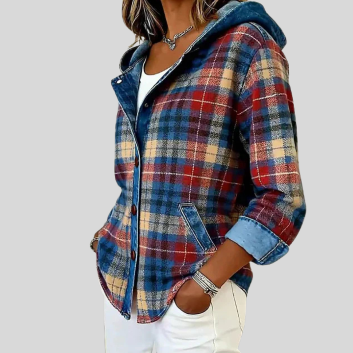 Imogen | Veste à Carreaux avec Capuche