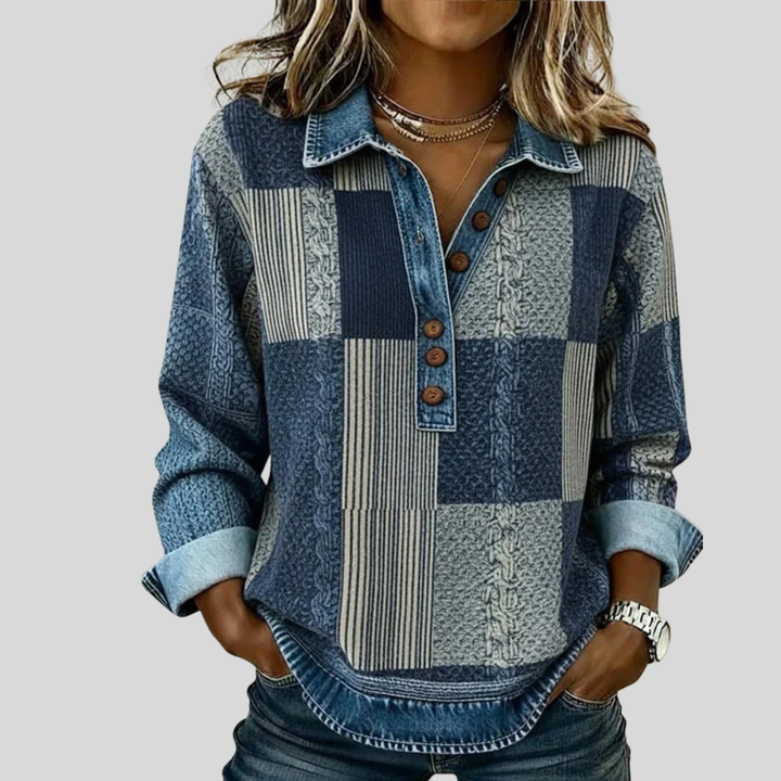 Hattie | Pull à col en patchwork