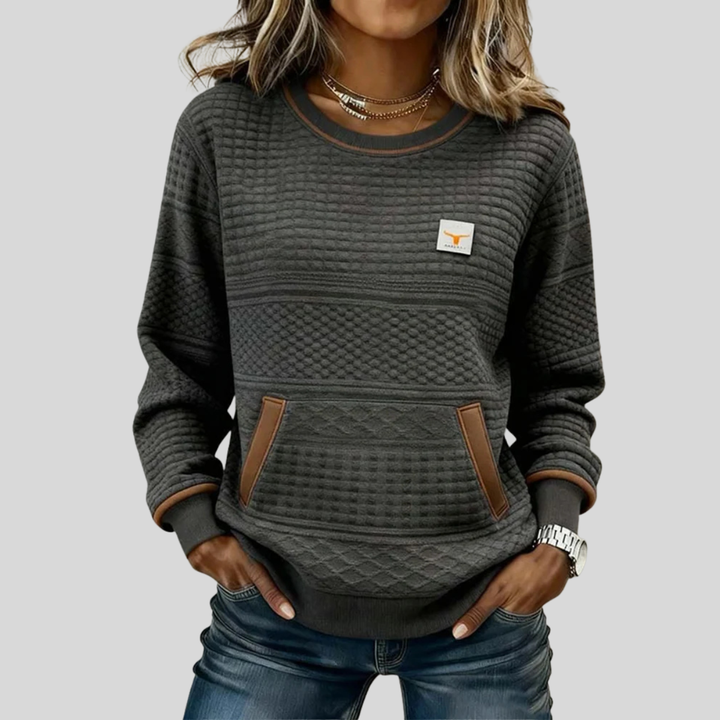 Etta | Sweat-shirt Texturé Colorblock