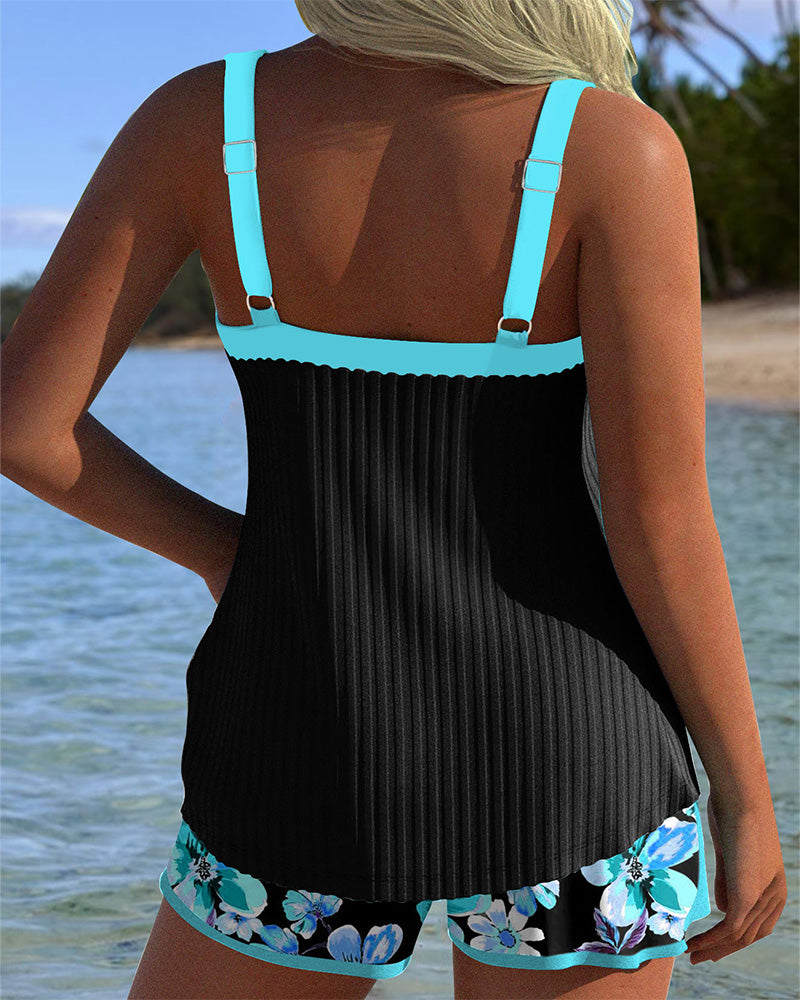 Chloe | Tankini Imprimé à Col V
