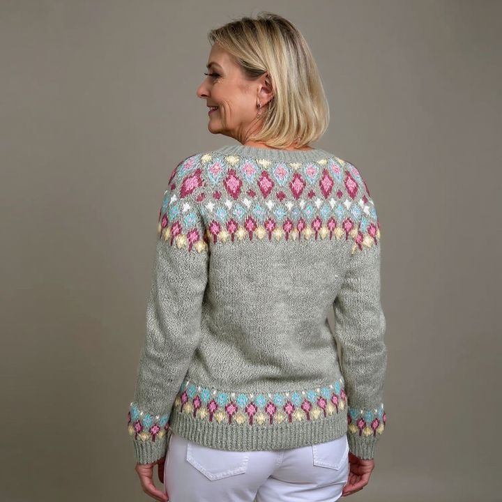 Cardigan en tricot Fair Isle Selin