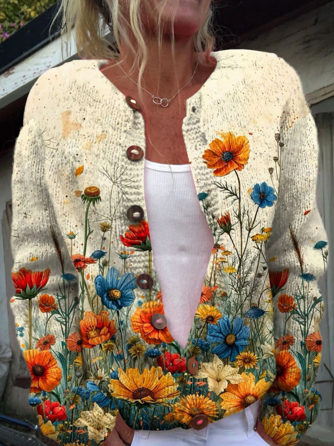 Floraven™ | Cardigan à Imprimé Floral Vintage
