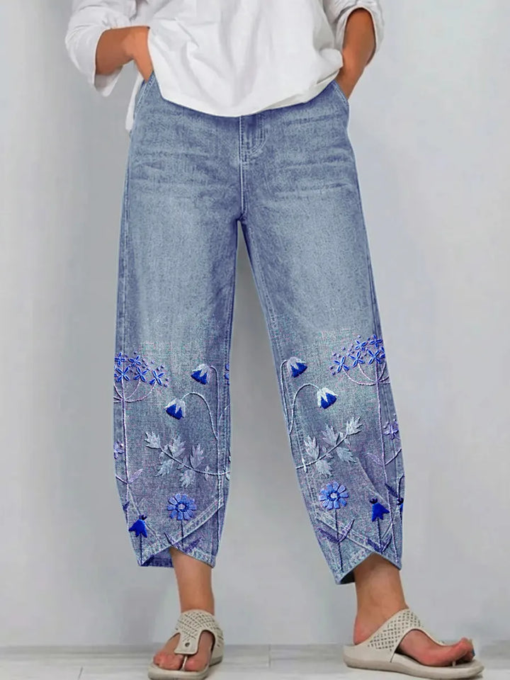 Aileen | Pantalon Fleuri Élégant