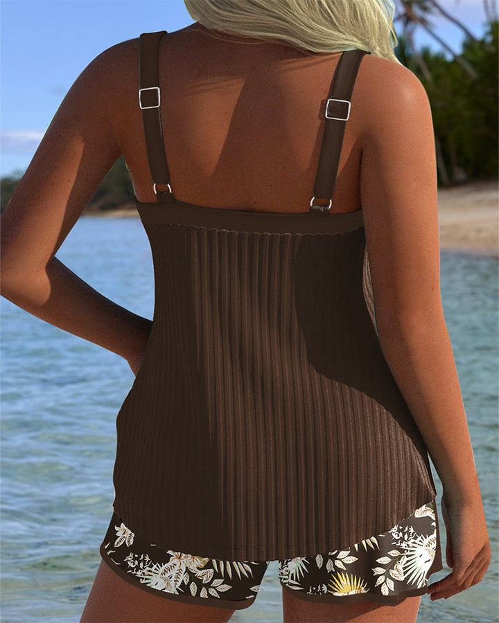 Alice | Tankini de Plage à Fleurs en Deux Pièces