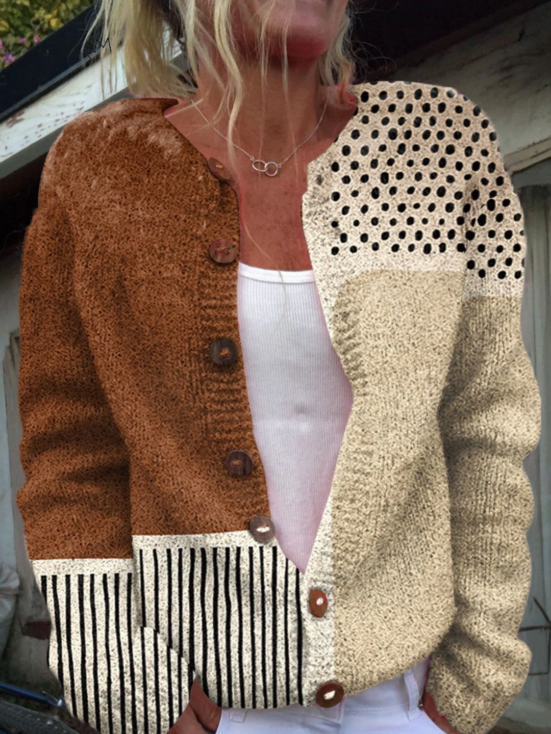 Orvienne™ | Cardigan en Tricot Patchwork Vintage