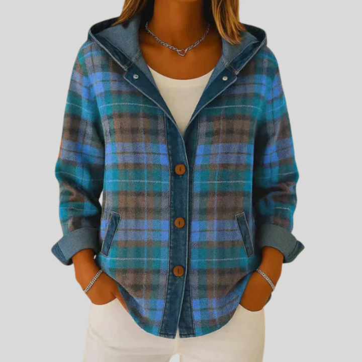Imogen | Veste à Carreaux avec Capuche