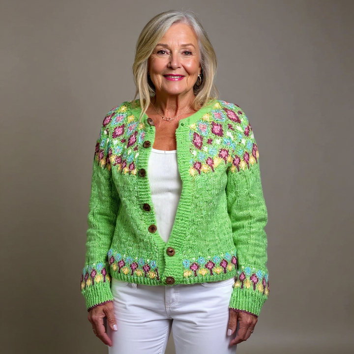 Cardigan en Tricot Nordique Silje