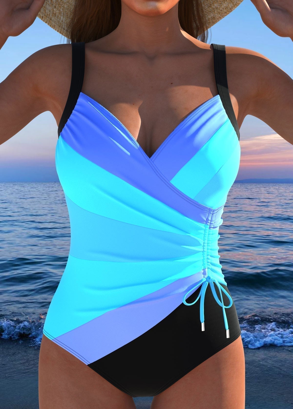 Éloria  | Maillot de bain élégant à imprimé coloré