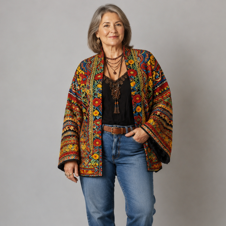 Darcy | Kimono Cardigan Brodé Boho