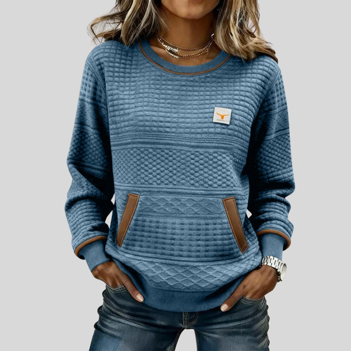 Etta | Sweat-shirt Texturé Colorblock