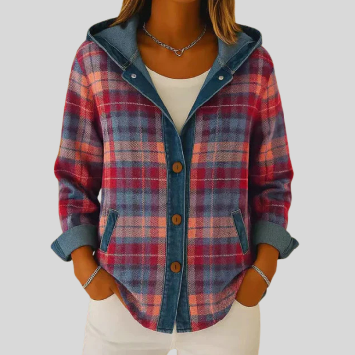 Imogen | Veste à Carreaux avec Capuche