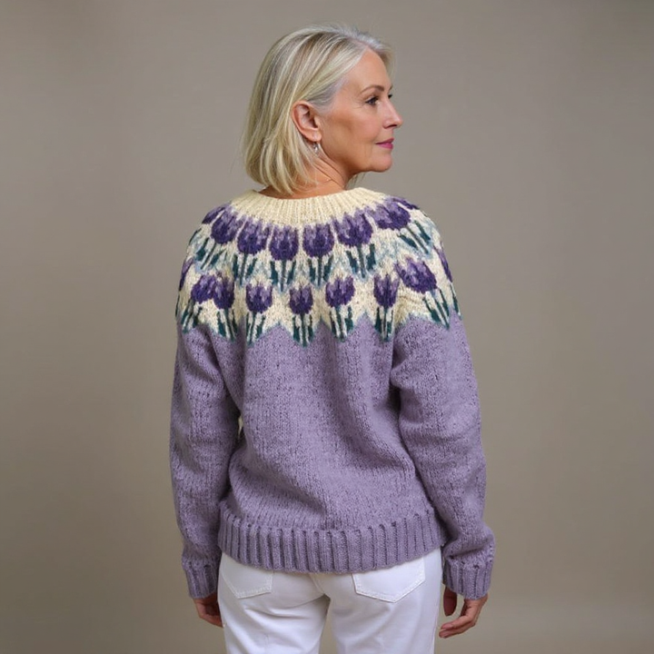 Cardigan en Tricot Folk Nell