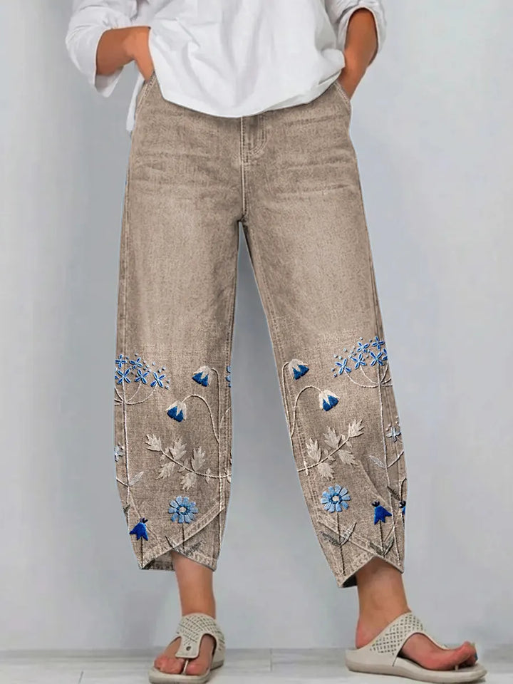 Aileen | Pantalon Fleuri Élégant