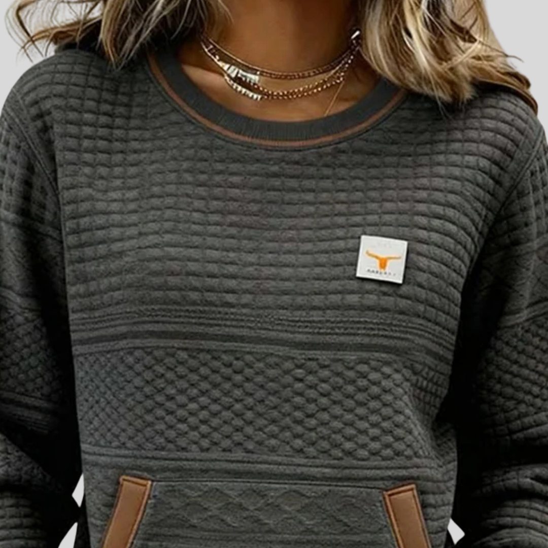 Etta | Sweat-shirt Texturé Colorblock