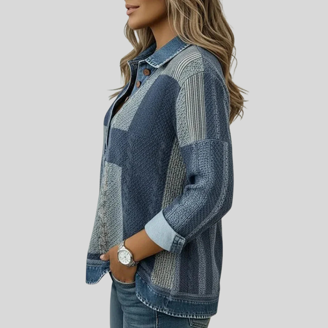 Hattie | Pull à col en patchwork