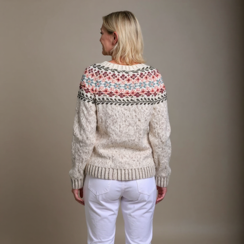 Cardigan en Tricot Nordique Kaia