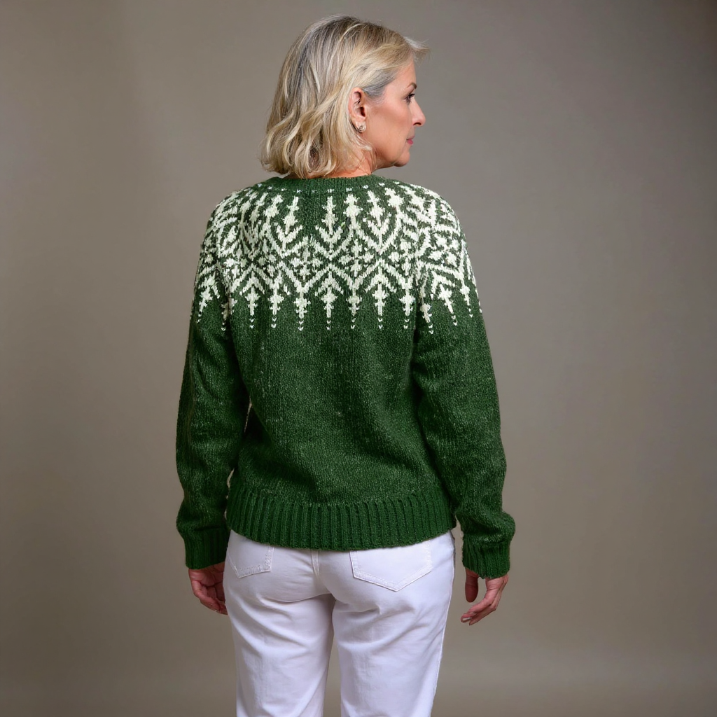 Cardigan en Tricot Nordique Nadia