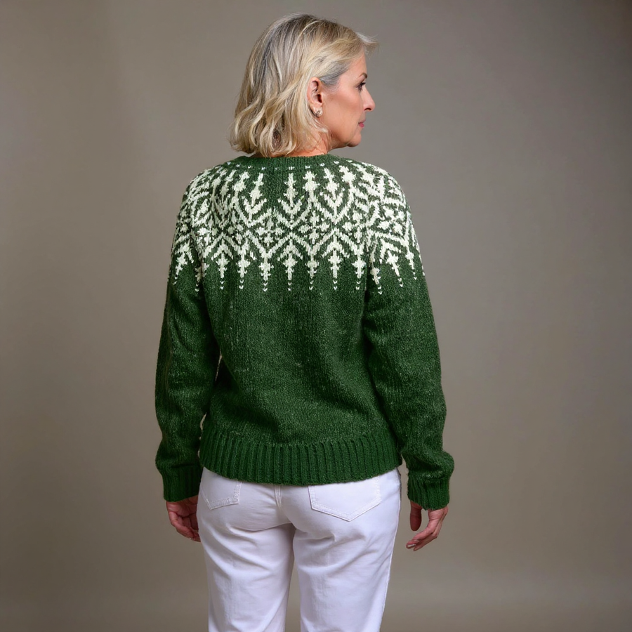 Cardigan en Tricot Nordique Nadia