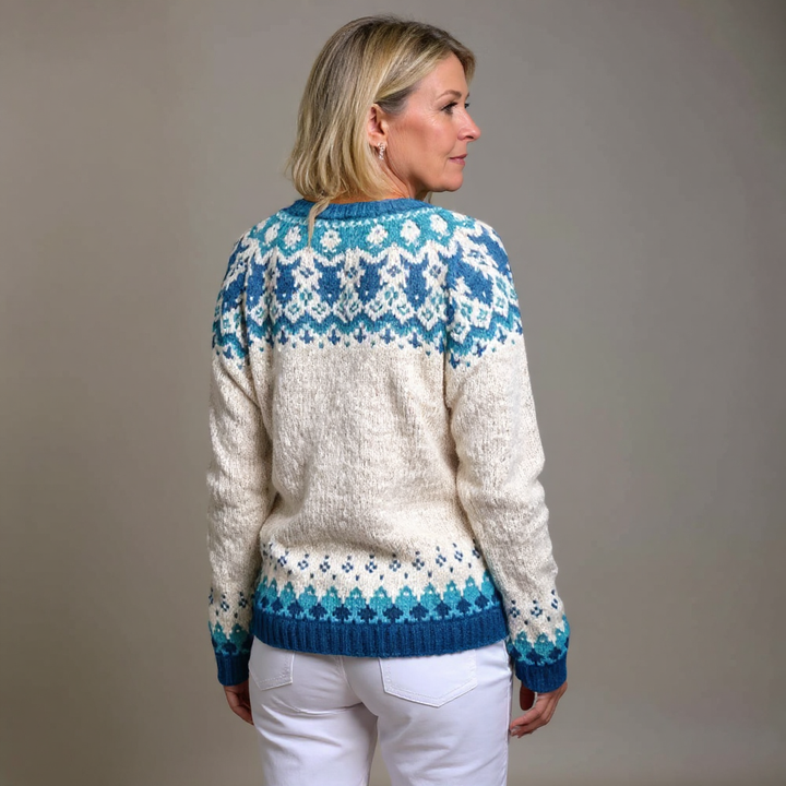 Cardigan en Tricot Nordique Rica