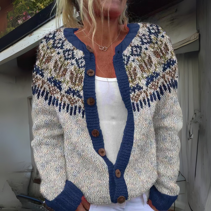 Cardigan en tricot Noor Fair Isle