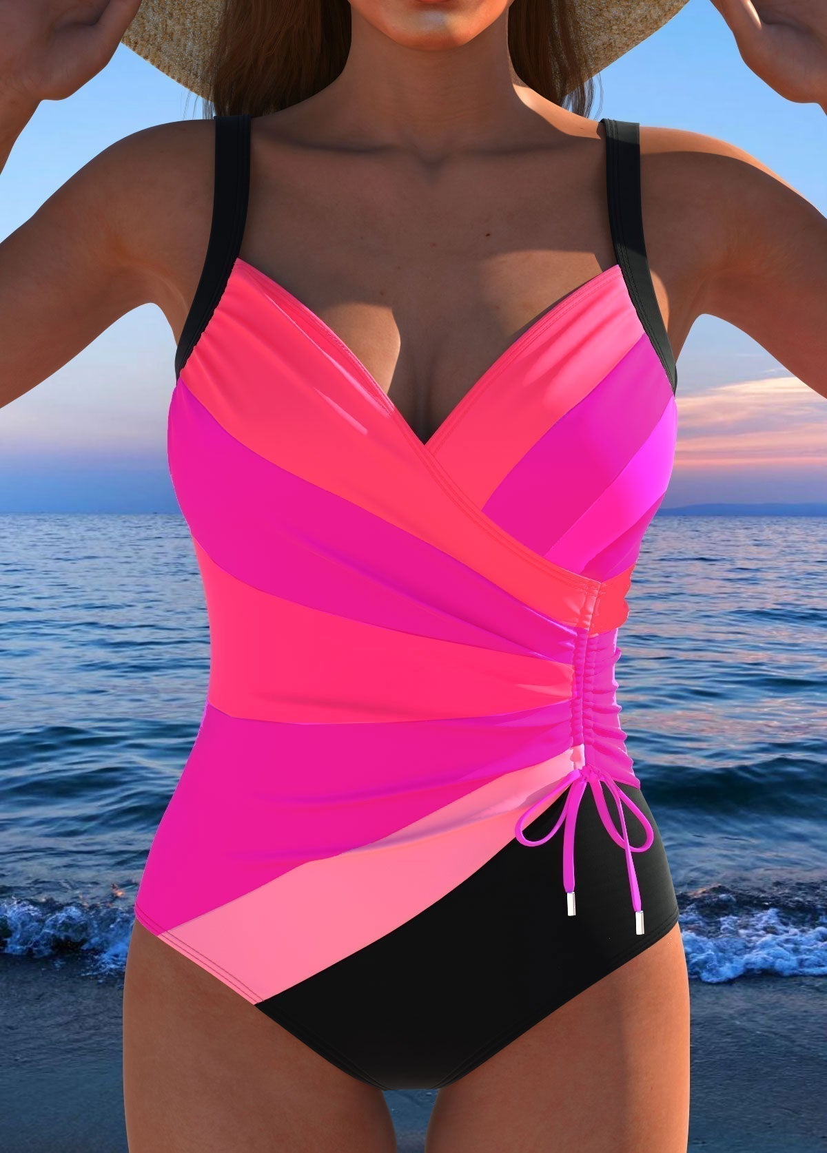 Éloria  | Maillot de bain élégant à imprimé coloré