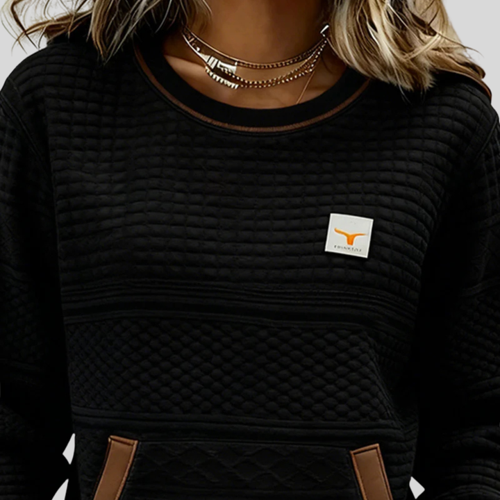 Etta | Sweat-shirt Texturé Colorblock