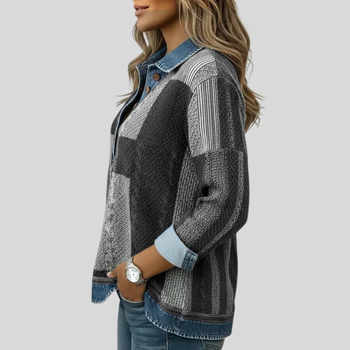 Hattie | Pull à col en patchwork
