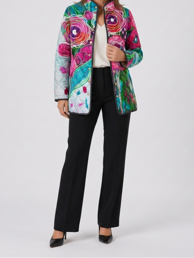 Arianne | Veste Élégante à Motif Floral