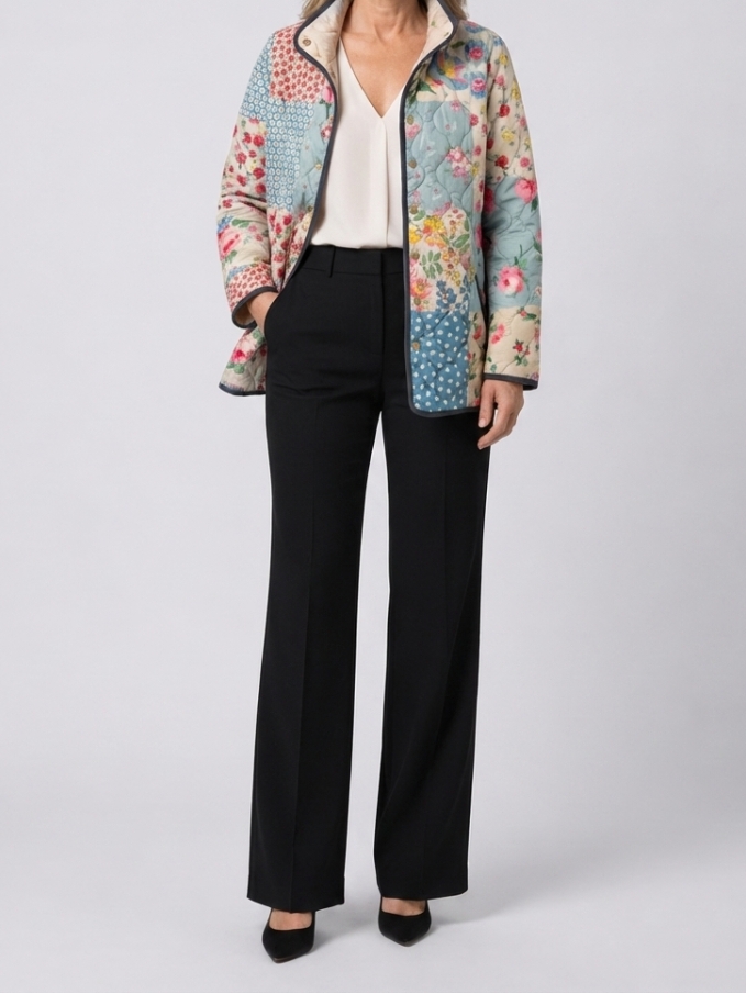 Liora | Charmante Veste Matelassée Florale