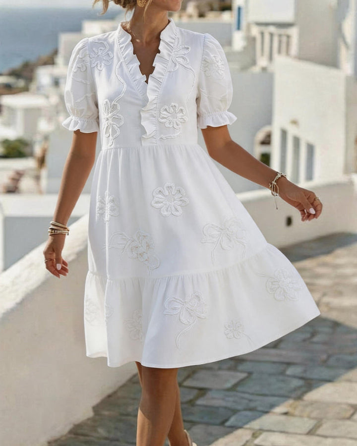 Blossom | Robe à Volants à Décolleté en V
