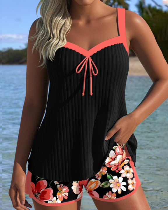 Chloe | Tankini Imprimé à Col V