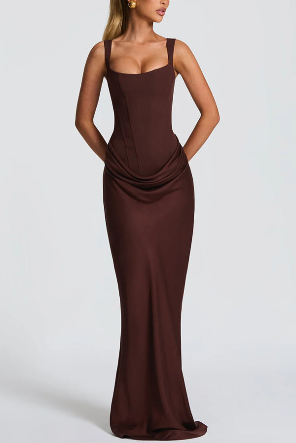 Éléonore | Robe Maxi Col Carré