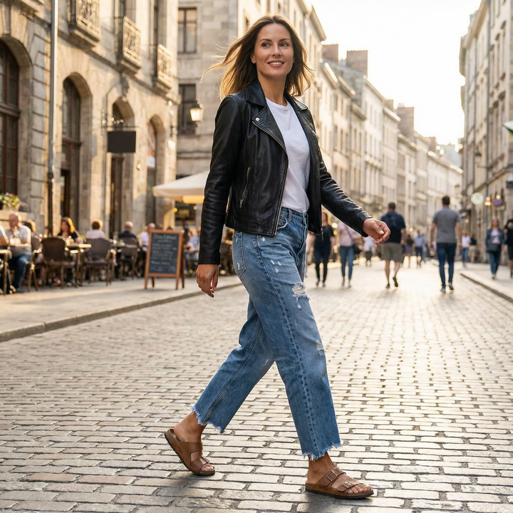 Claire | Jean Femme Coupe Droite Cropped Style Rétro