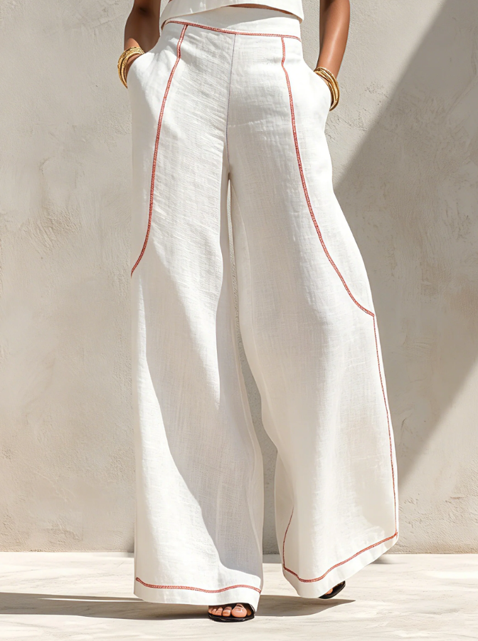 Victoria | Ensemble Top Sans Manches & Pantalon Large