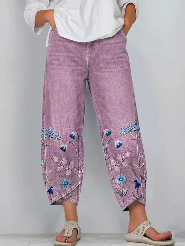 Aileen | Pantalon Fleuri Élégant