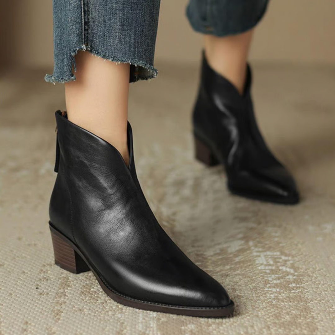 Bottines Élégantes en Cuir