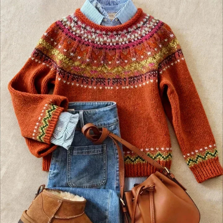 Simona™ | Chic Pull en Tricot Vintage